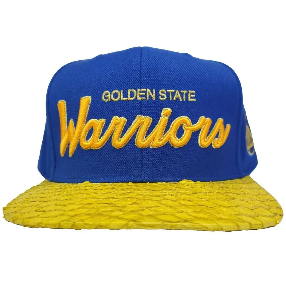 Golden State Warriors Mitchell & Ness‎ NBA Strapback Hat Cap Carp Fish Skin NWT